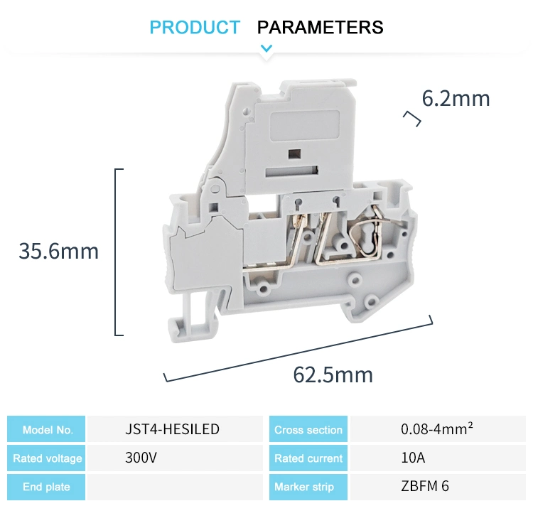 St4-Hesi Fuse Holder Disconnect Lever DIN Rail Fuse Terminal Block